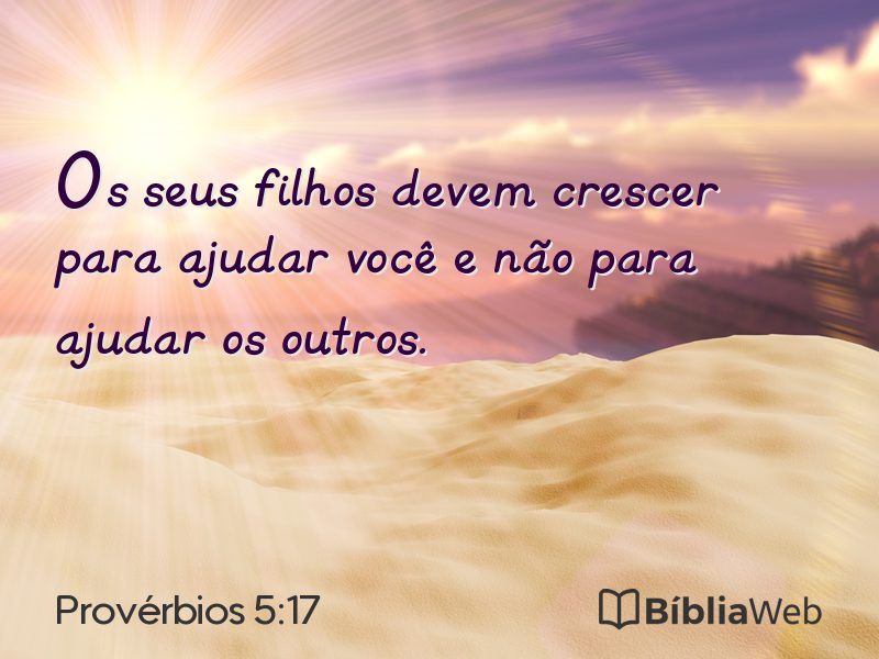 Provérbios 5:17 em imagem para compartilhar