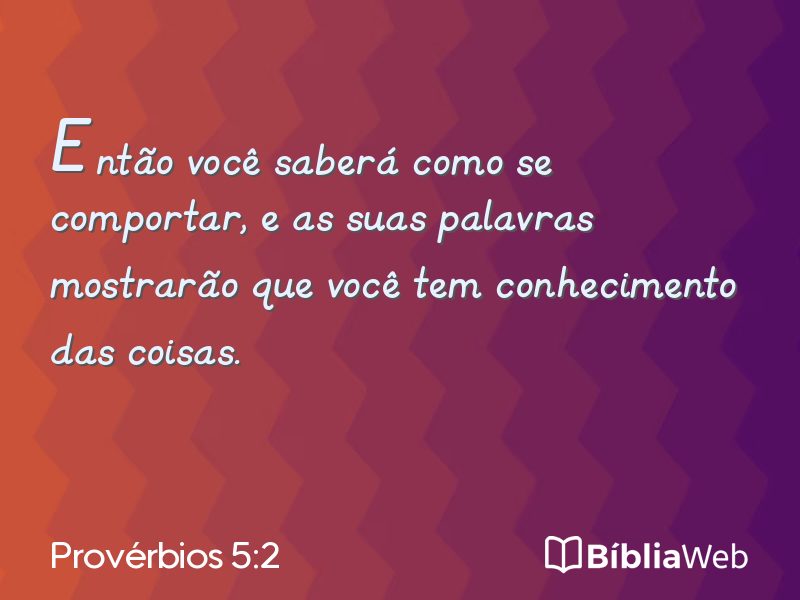Provérbios 5:2 em imagem para compartilhar