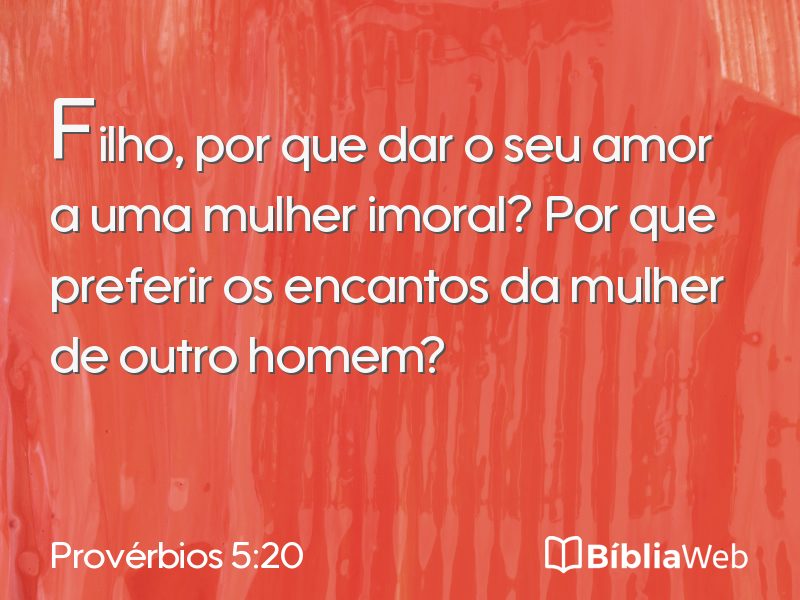 Provérbios 5:20 em imagem para compartilhar