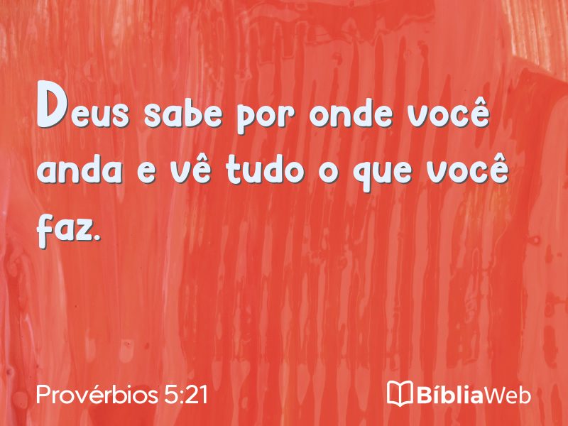 Provérbios 5:21 em imagem para compartilhar