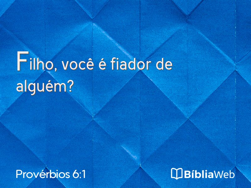Provérbios 6:1 em imagem para compartilhar