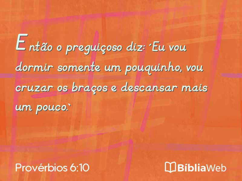 Provérbios 6:10 em imagem para compartilhar