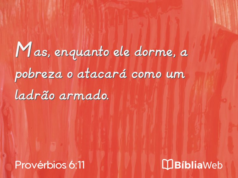 Provérbios 6:11 em imagem para compartilhar