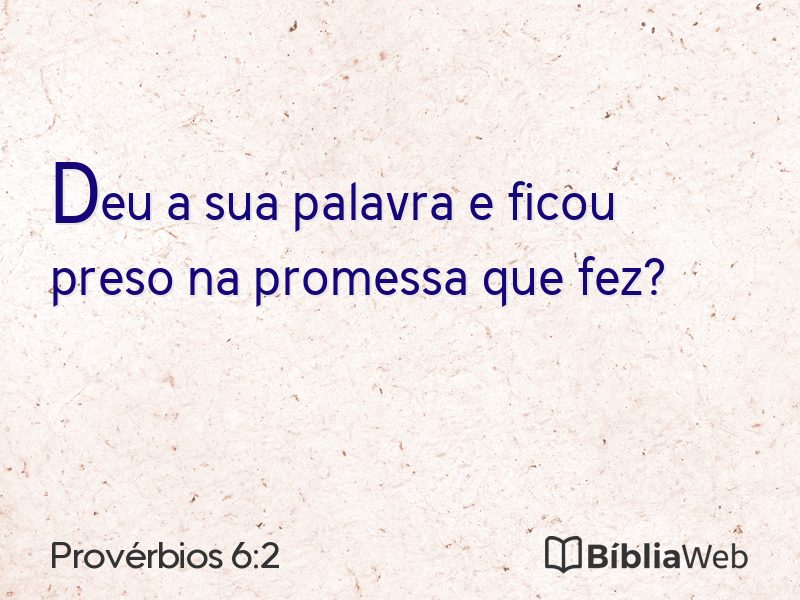 Provérbios 6:2 em imagem para compartilhar