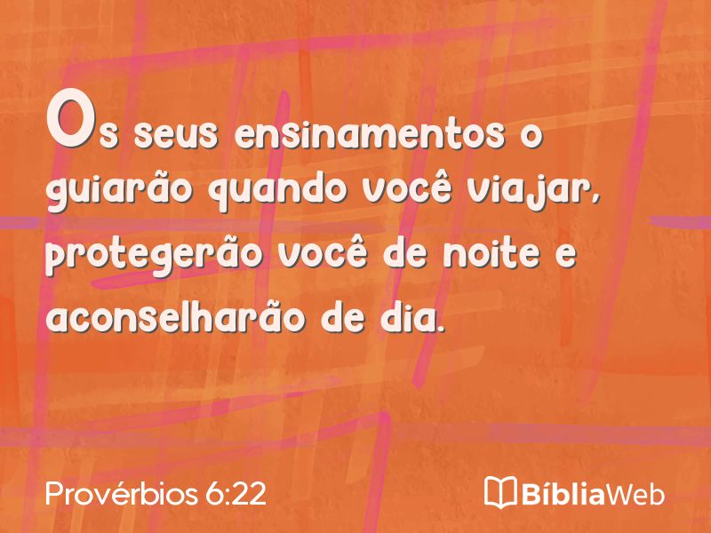 Provérbios 6:22 em imagem para compartilhar