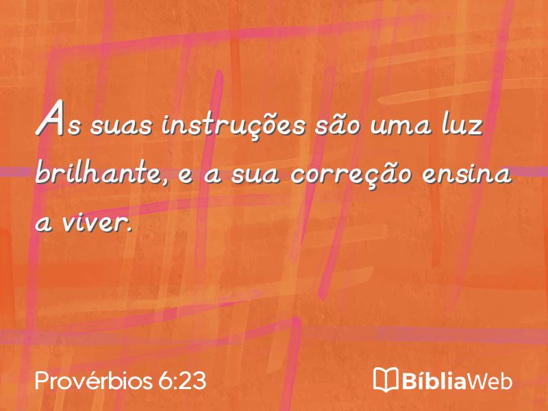 Provérbios 6:23 em imagem para compartilhar