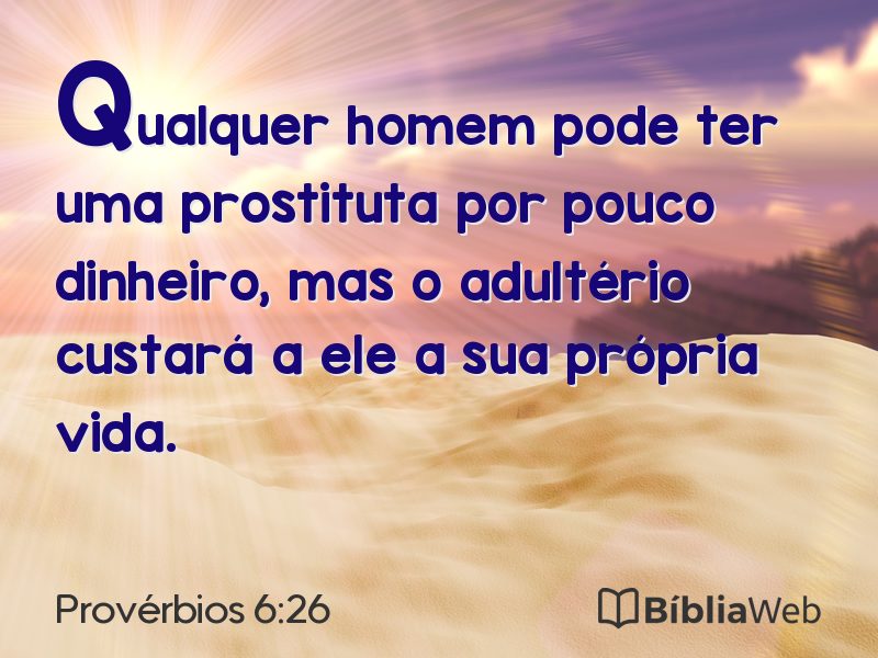 Provérbios 6:26 em imagem para compartilhar