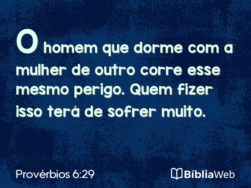 Provérbios 6:29 em imagem para compartilhar