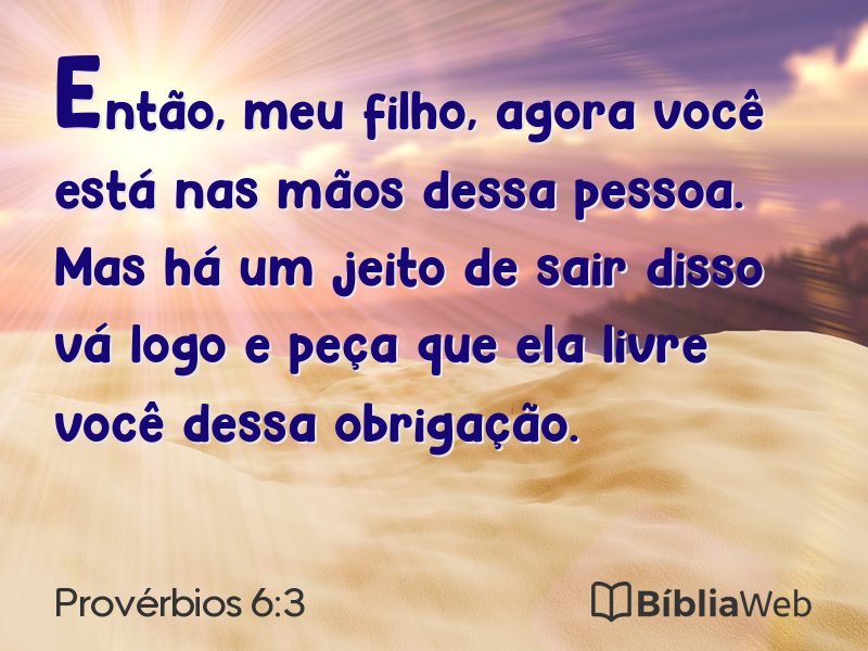 Provérbios 6:3 em imagem para compartilhar