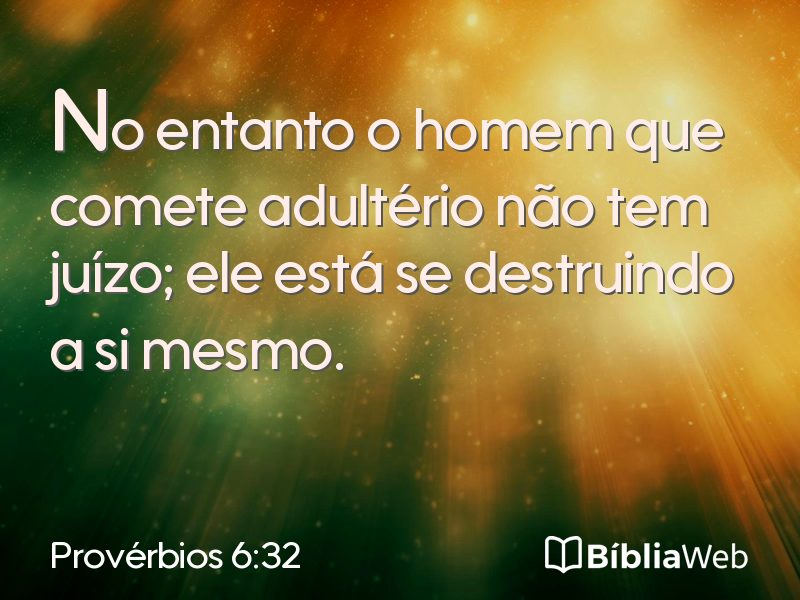 Provérbios 6:32 em imagem para compartilhar