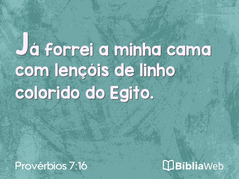 Provérbios 7:16 em imagem para compartilhar