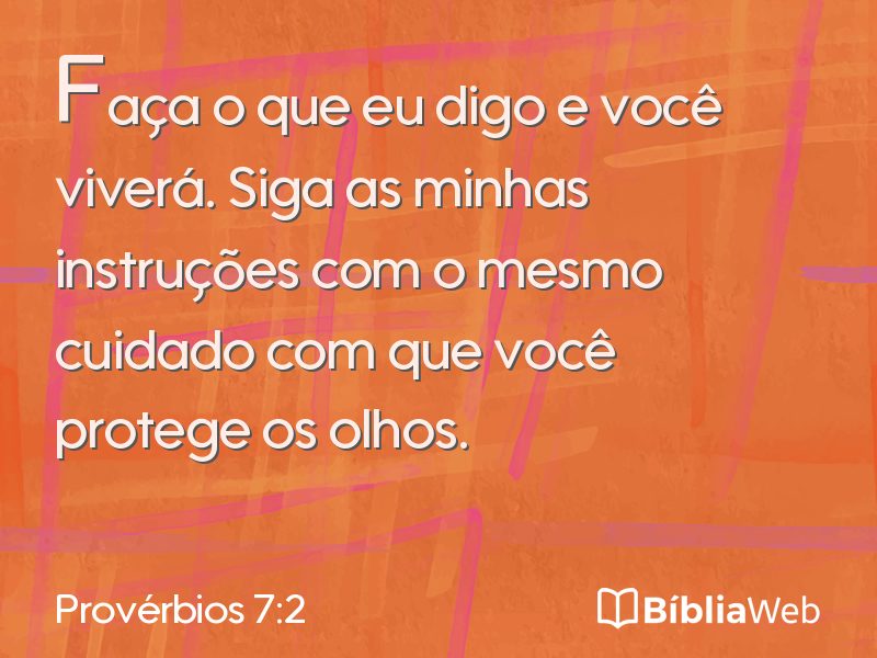 Provérbios 7:2 em imagem para compartilhar