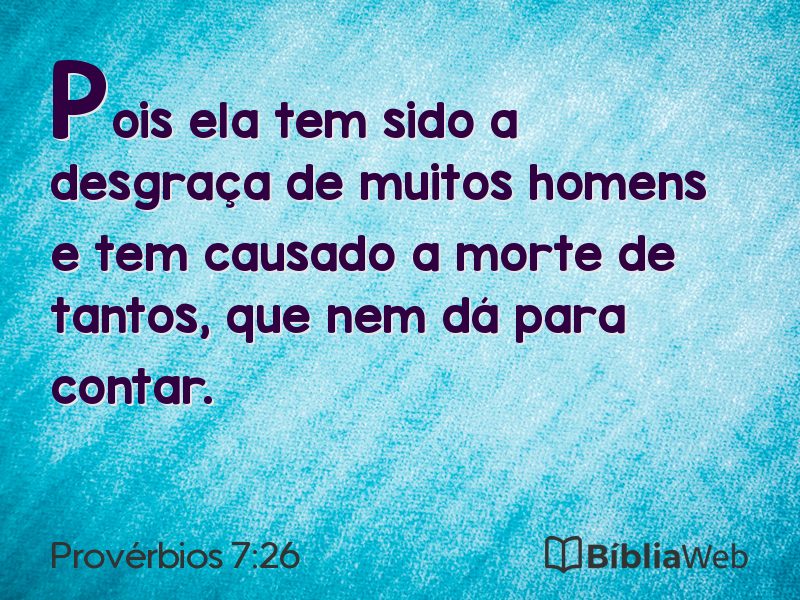 Provérbios 7:26 em imagem para compartilhar