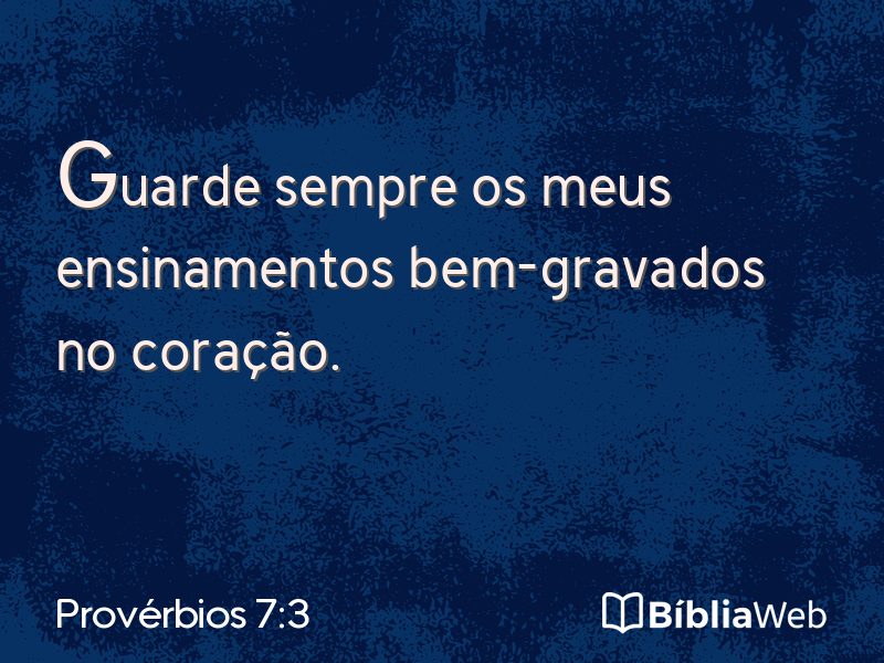 Provérbios 7:3 em imagem para compartilhar