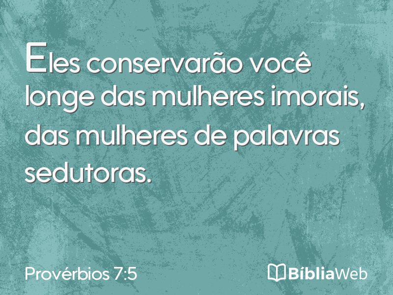 Provérbios 7:5 em imagem para compartilhar