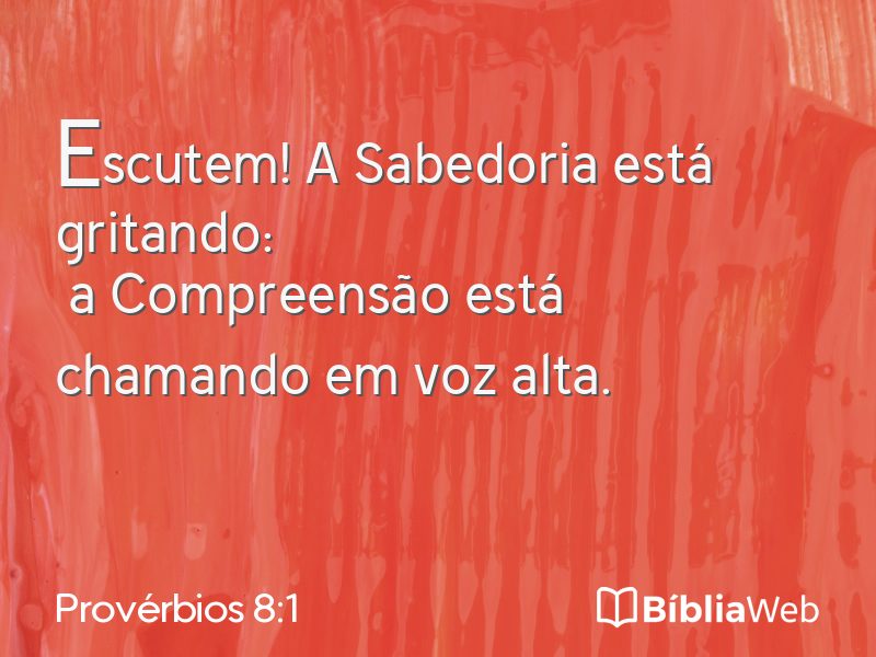 Provérbios 8:1 em imagem para compartilhar