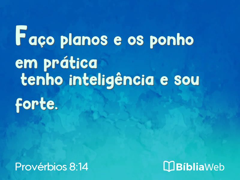 Provérbios 8:14 em imagem para compartilhar