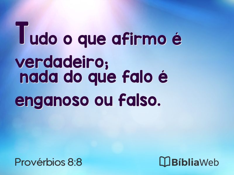 Provérbios 8:8 em imagem para compartilhar