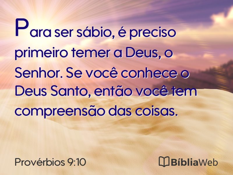 Provérbios 9:10 em imagem para compartilhar