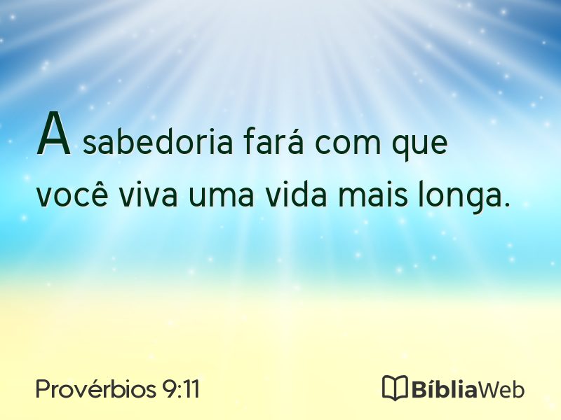 Provérbios 9:11 em imagem para compartilhar
