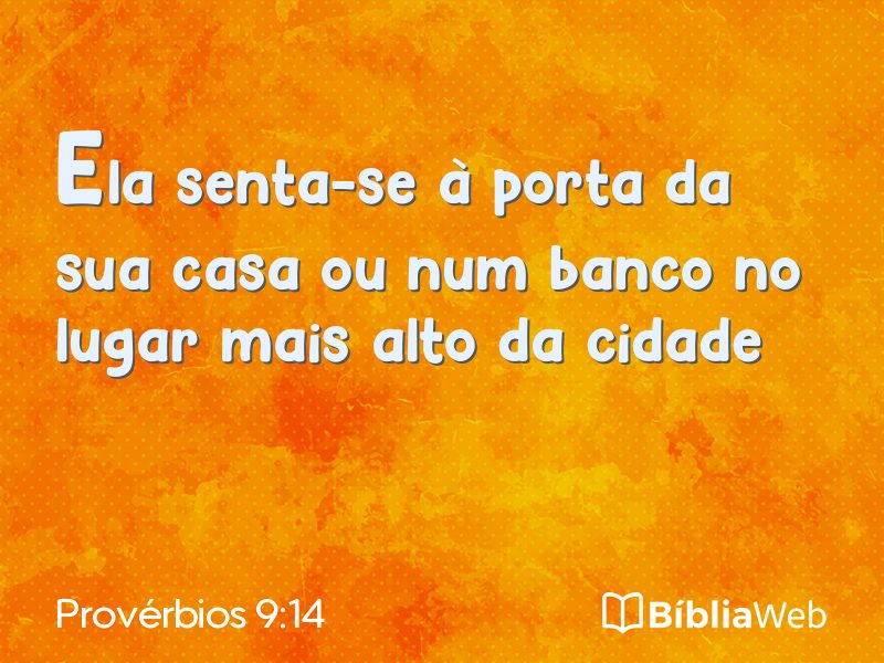 Provérbios 9:14 em imagem para compartilhar