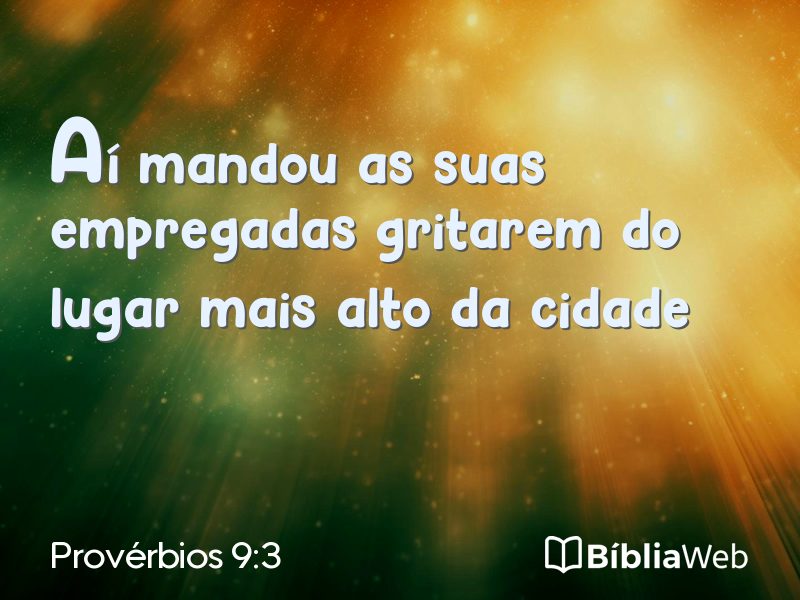Provérbios 9:3 em imagem para compartilhar