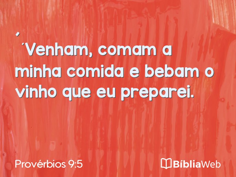 Provérbios 9:5 em imagem para compartilhar