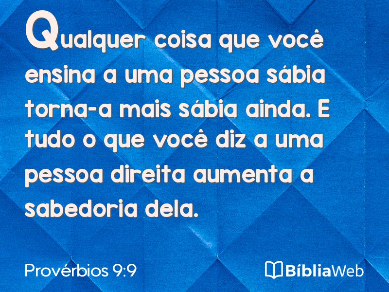 Provérbios 9:9 em imagem para compartilhar