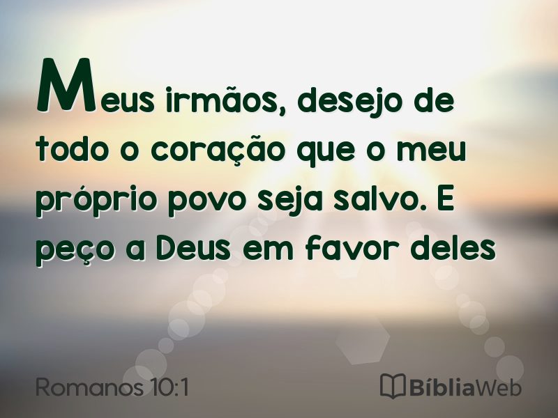 Romanos 10:1 em imagem para compartilhar