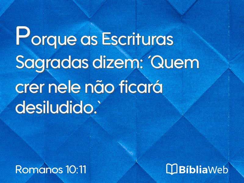 Romanos 10:11 em imagem para compartilhar