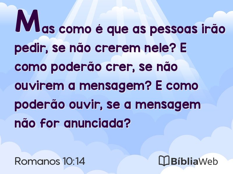 Romanos 10:14 em imagem para compartilhar
