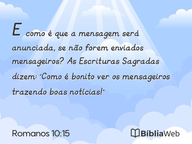 Romanos 10:15 em imagem para compartilhar