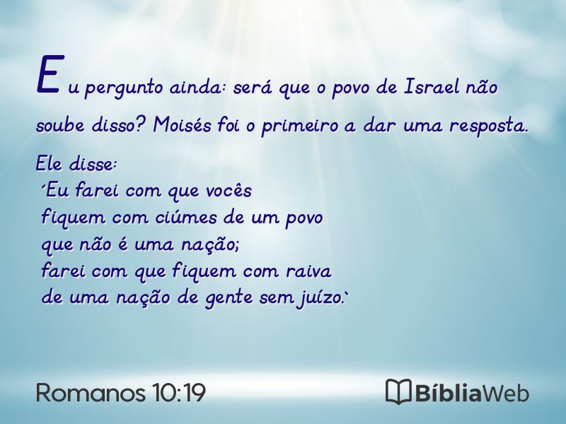 Romanos 10:19 em imagem para compartilhar