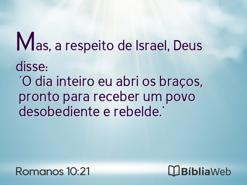 Romanos 10:21 em imagem para compartilhar
