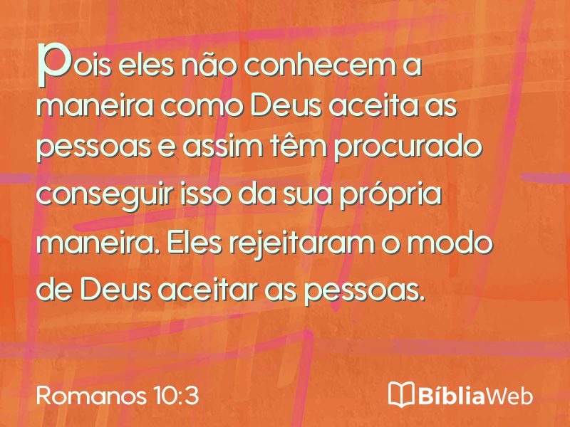 Romanos 10:3 em imagem para compartilhar