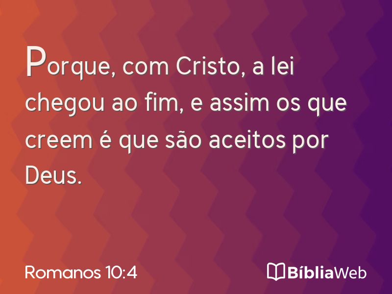 Romanos 10:4 em imagem para compartilhar