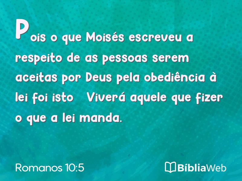 Romanos 10:5 em imagem para compartilhar
