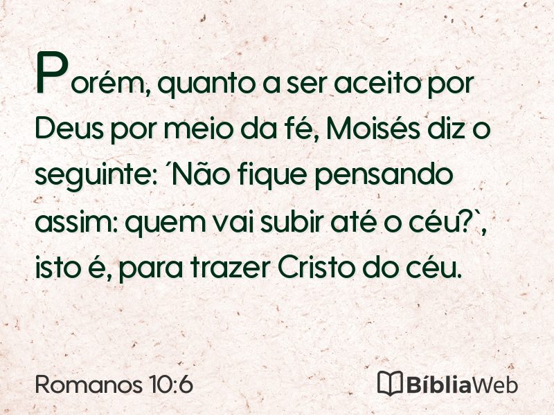 Romanos 10:6 em imagem para compartilhar