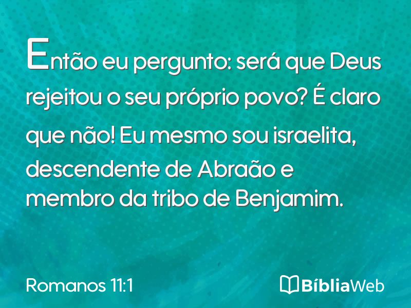 Romanos 11:1 em imagem para compartilhar