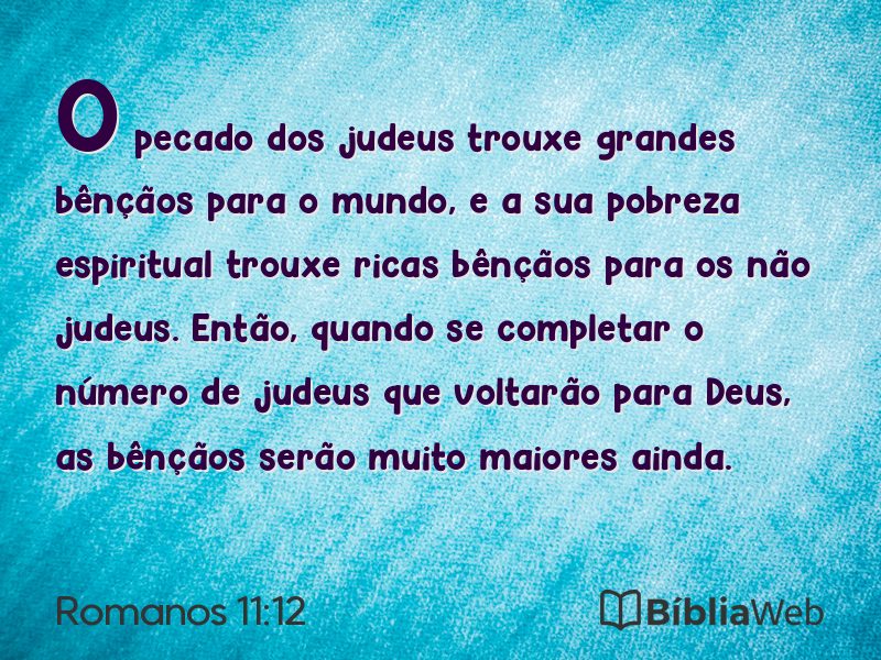 Romanos 11:12 em imagem para compartilhar