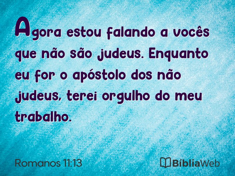 Romanos 11:13 em imagem para compartilhar
