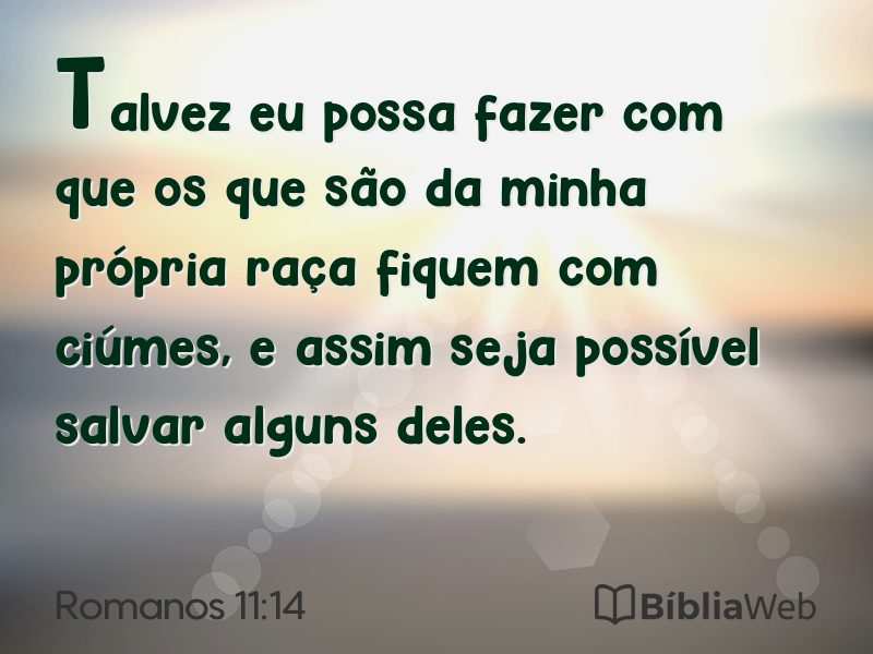 Romanos 11:14 em imagem para compartilhar