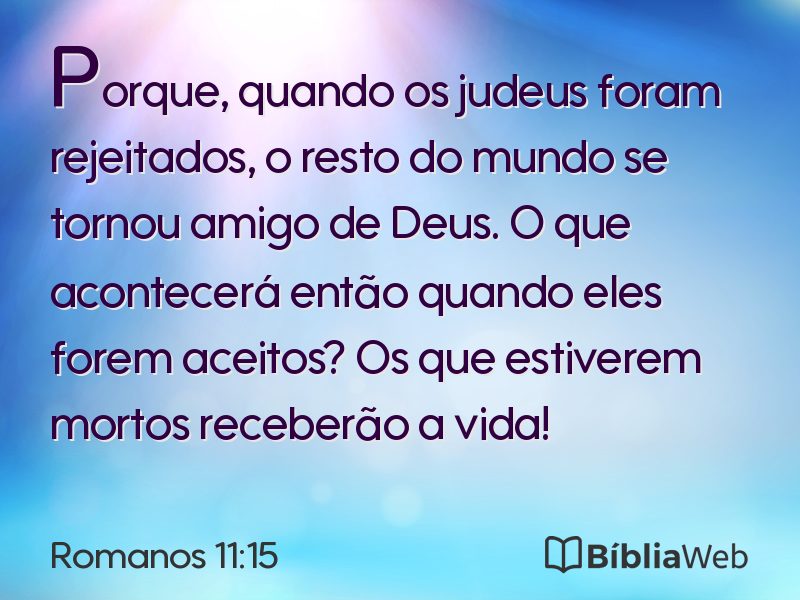 Romanos 11:15 em imagem para compartilhar