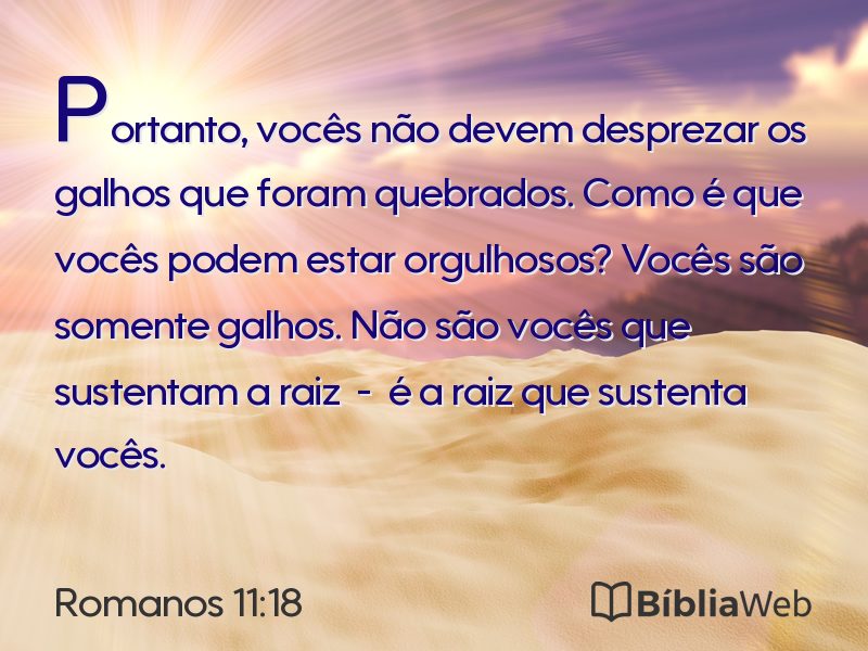 Romanos 11:18 em imagem para compartilhar