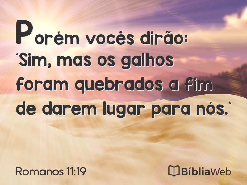 Romanos 11:19 em imagem para compartilhar