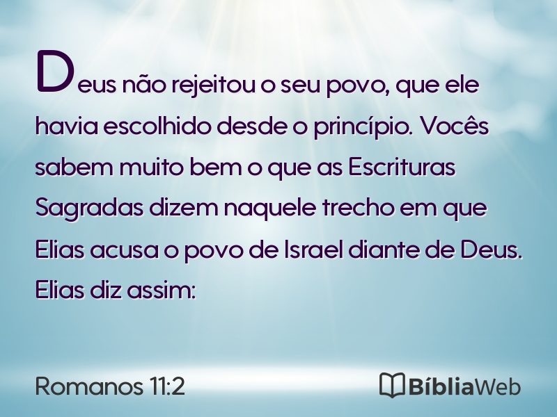 Romanos 11:2 em imagem para compartilhar