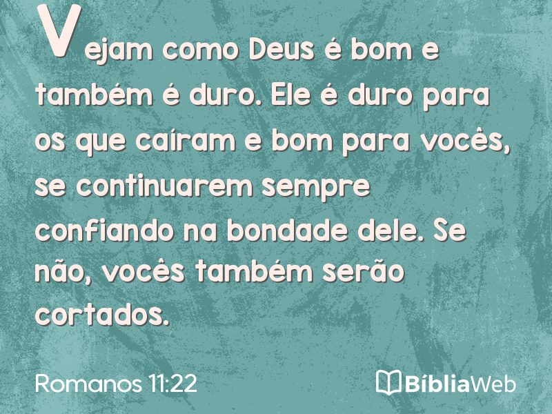 Romanos 11:22 em imagem para compartilhar
