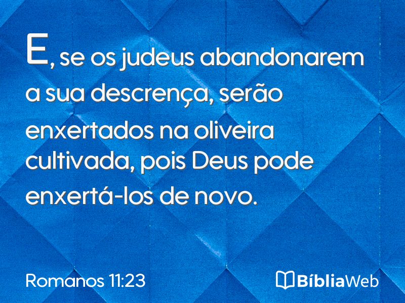 Romanos 11:23 em imagem para compartilhar