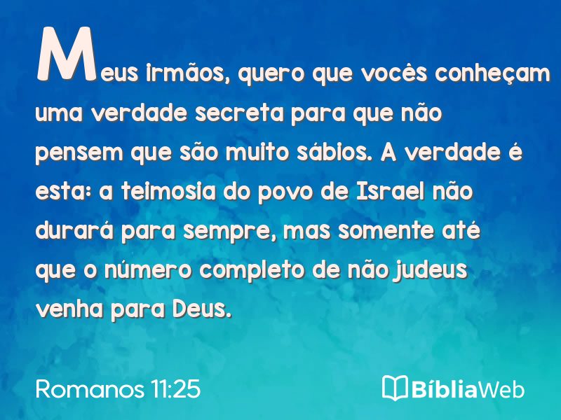Romanos 11:25 em imagem para compartilhar