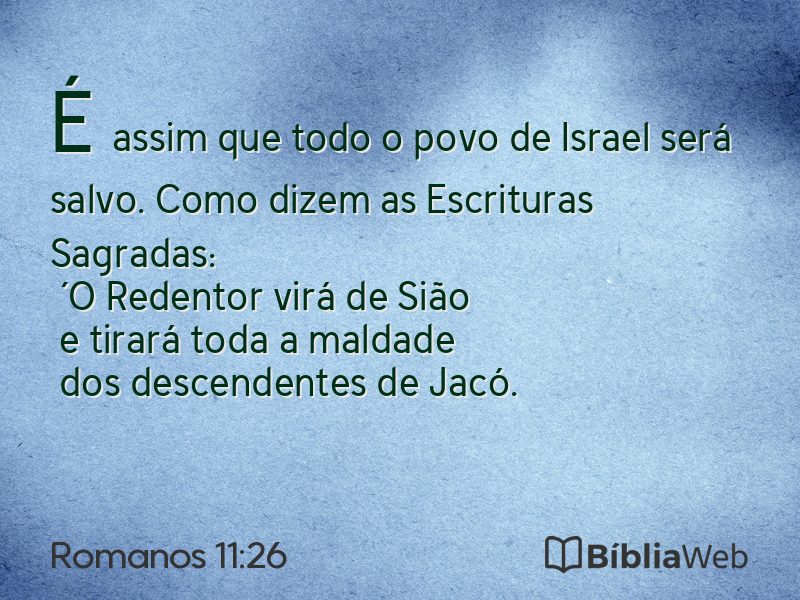 Romanos 11:26 em imagem para compartilhar